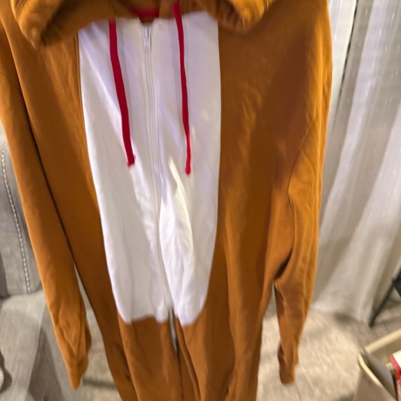 American Eagle Outfitters Reindeer Xmas Christmas, pajama hoodie costume onesie - Picture 3 of 8